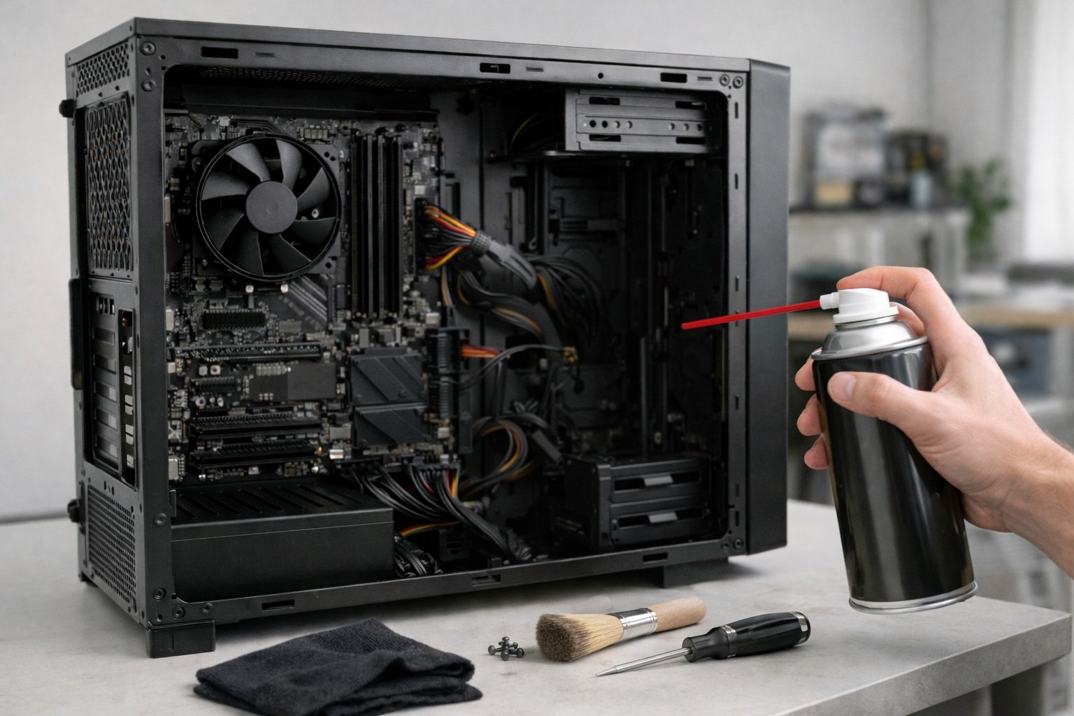 limpiar computadora mantenimiento interno