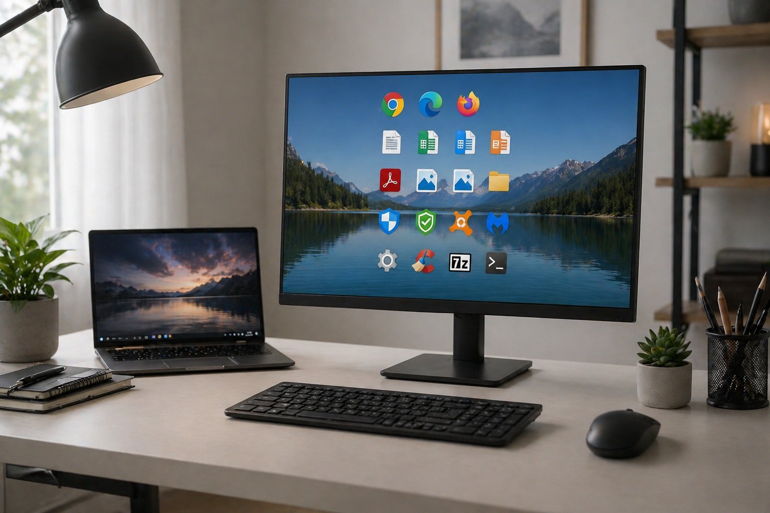 programas básicos computadora instalados para trabajo y uso diario